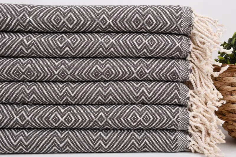 Custom Name Towel, Travel towel, Thin towel, Eco-Friendly Turkish Towel, Bridesmaid Gift, 76x40 Cotton Diamond Towel, Welcome Wedding Gift - 2