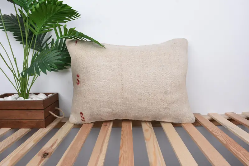 Garden Pillow, Home Decor Pillow, Pillow for Sofa, 16x24 White Cushion, Interior Designer Pillow, Pillow, Traditional Pillow, Yoga Pillow - 1