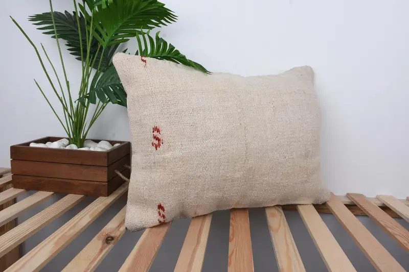Garden Pillow, Home Decor Pillow, Pillow for Sofa, 16x24 White Cushion, Interior Designer Pillow, Pillow, Traditional Pillow, Yoga Pillow - 4