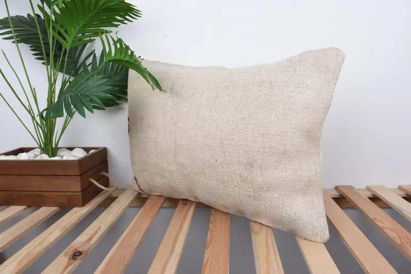 Garden Pillow, Home Decor Pillow, Pillow for Sofa, 16x24 White Cushion, Interior Designer Pillow, Pillow, Traditional Pillow, Yoga Pillow - 5