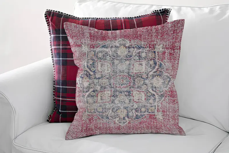 Almohada bordada del suroeste hecha a mano, almohada de lanzamiento vintage versátil