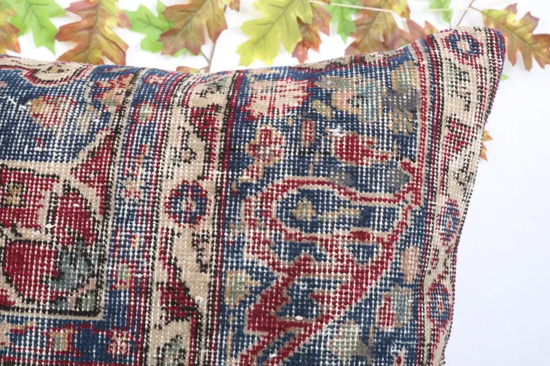 Vintage Kilim Throw Pillow, Accent Cushion, Kilim Pillow Cover, Pillow, Muted Cushion, 24x24 Blue Pillow Sham, Gift Pillow - 5