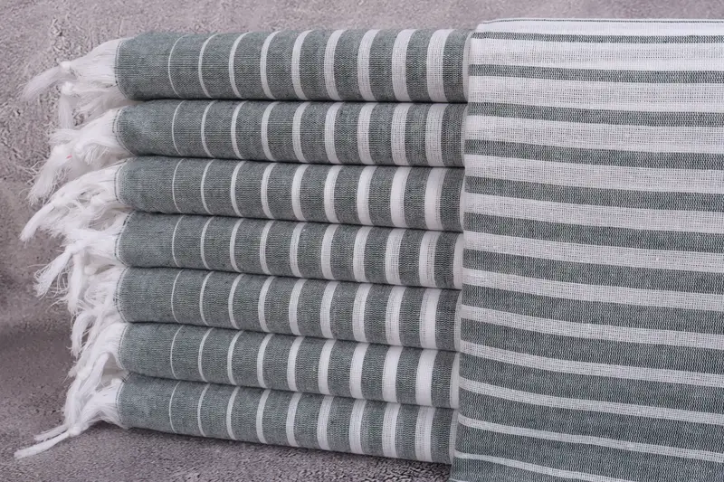Turkish bath towel, Bridal Shower Gift, Turkish Towel USA, Best Wedding Gift, Towel With Name, House Warming Gift, 70x40 Cotton Striped Towel - 1