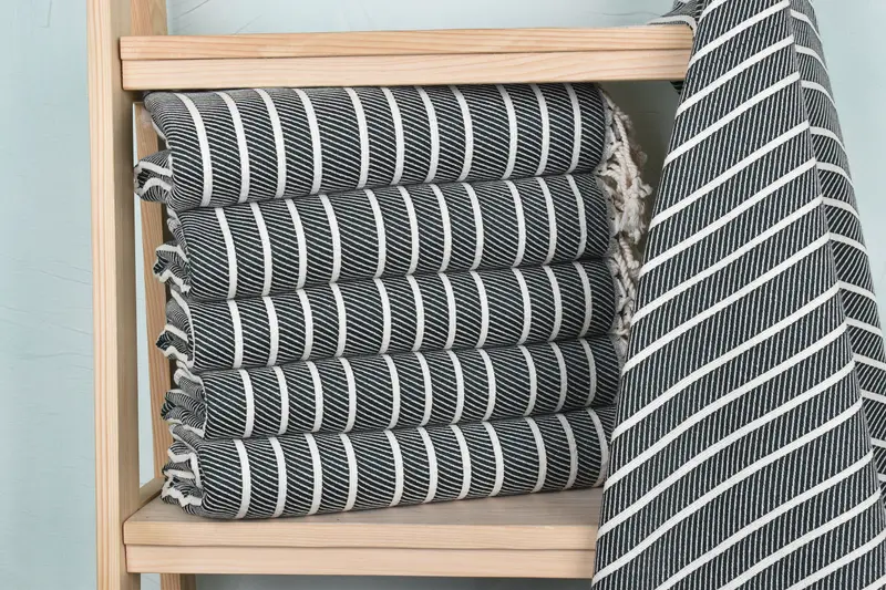 Peshtemal Towel, 70x40 Bamboo Striped Towel, Turkish bath towel for spa, Quick-Dry Beach Towel, Bridesmaid Gift Towel, Customized Towels - 2