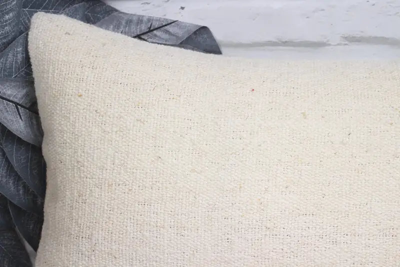 Kilim Pillow Cover, Pillow for Sofa, Neutral Pillow Cover, Cushion, 12x20 White Pillow Case, Pillow for Couch - 2
