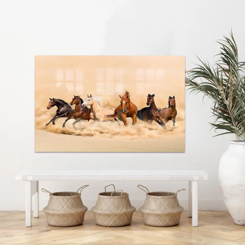 馬愛好家のためのエレガントなプリントガラス - 農家の装飾