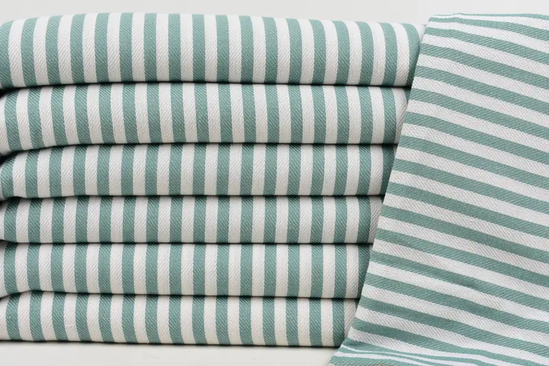 Housewarming Gift, Bride Gift, Thin towel, 70x40 Cotton Striped Towel, Cancun Bachelorette Party Gift Ideas, Holiday Towel, Monogram Beach Towel - 2
