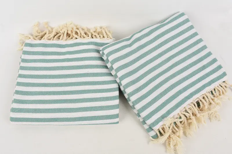 Housewarming Gift, Bride Gift, Thin towel, 70x40 Cotton Striped Towel, Cancun Bachelorette Party Gift Ideas, Holiday Towel, Monogram Beach Towel - 6