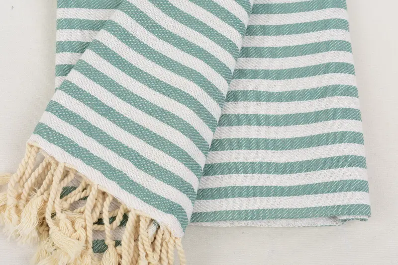 Housewarming Gift, Bride Gift, Thin towel, 70x40 Cotton Striped Towel, Cancun Bachelorette Party Gift Ideas, Holiday Towel, Monogram Beach Towel - 7
