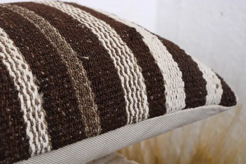 Armchair Pillow Cover, Kilim Pillow, Pillow, Boho Pillow Sham Cover, Home Decor Pillow, Custom Pillow Cover, 12x36 Brown Pillow Case - 6