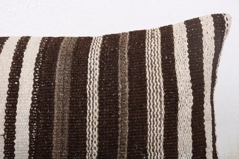 Armchair Pillow Cover, Kilim Pillow, Pillow, Boho Pillow Sham Cover, Home Decor Pillow, Custom Pillow Cover, 12x36 Brown Pillow Case - 5