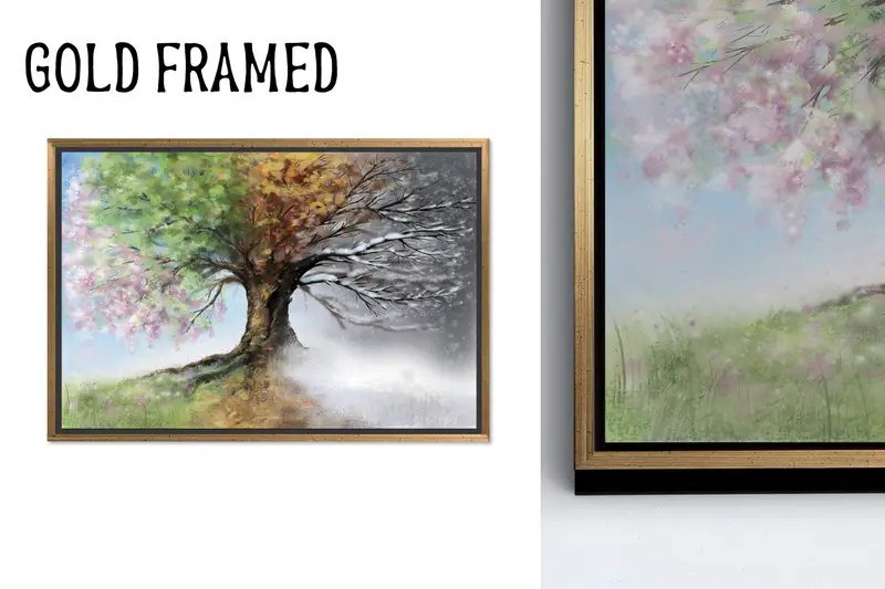 Modern Soyut Ağaç Kanvas: Trendy Bahar Duyguları Baskısı