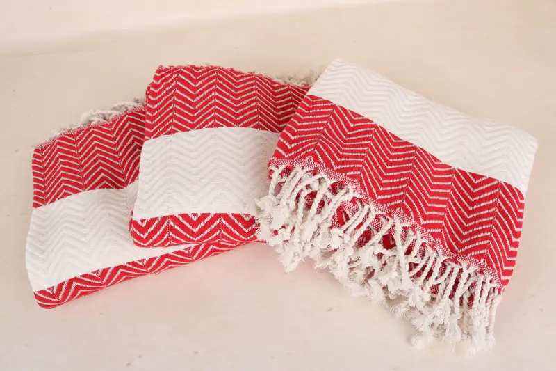 Turkish bath towel, 70x40 Cotton Zig zag Towel, Custom Bath Towel, Wedding Anniversary Gift, Gifts For Him, Boyfriend Christmas Gift, Bachelor Gifts - 3