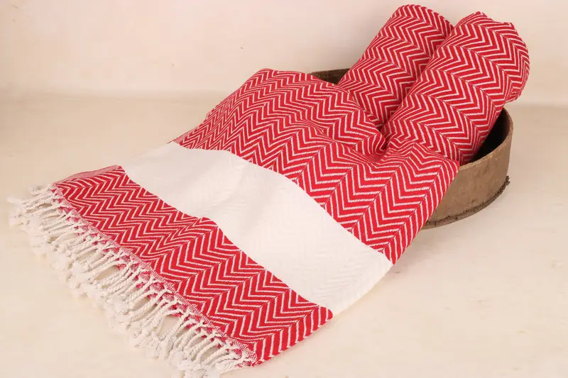 Turkish bath towel, 70x40 Cotton Zig zag Towel, Custom Bath Towel, Wedding Anniversary Gift, Gifts For Him, Boyfriend Christmas Gift, Bachelor Gifts - 6