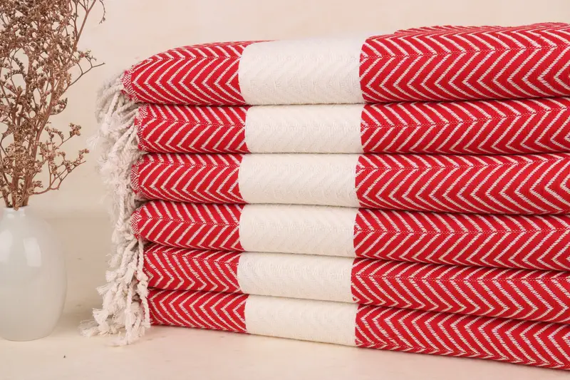 Turkish bath towel, 70x40 Cotton Zig zag Towel, Custom Bath Towel, Wedding Anniversary Gift, Gifts For Him, Boyfriend Christmas Gift, Bachelor Gifts - 1