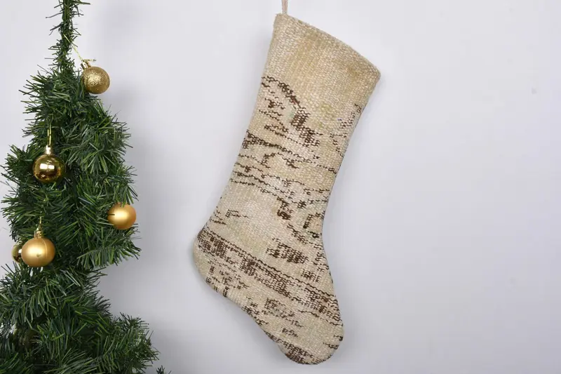 Festive Kilim Pattern, 7 inch Wide Christmas Stocking