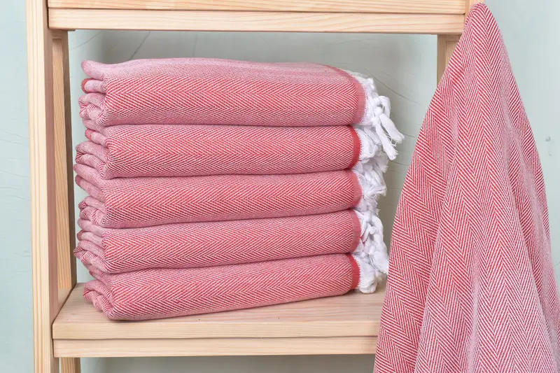 Turkish Towel USA, 68x36 Cotton Herringbone Towel, Baby Boy Gift, Soft towel, Customized Turkish Towel, Personalized Towel, Embroidered Beach Towel - 1