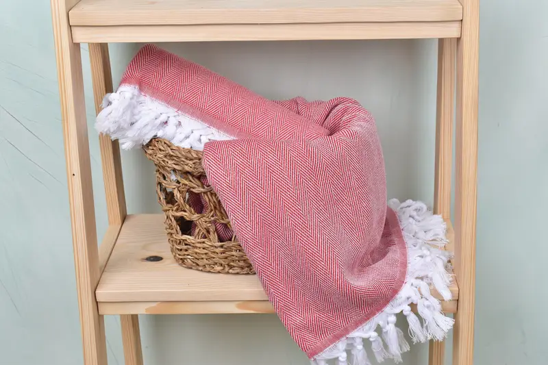 Turkish Towel USA, 68x36 Cotton Herringbone Towel, Baby Boy Gift, Soft towel, Customized Turkish Towel, Personalized Towel, Embroidered Beach Towel - 4