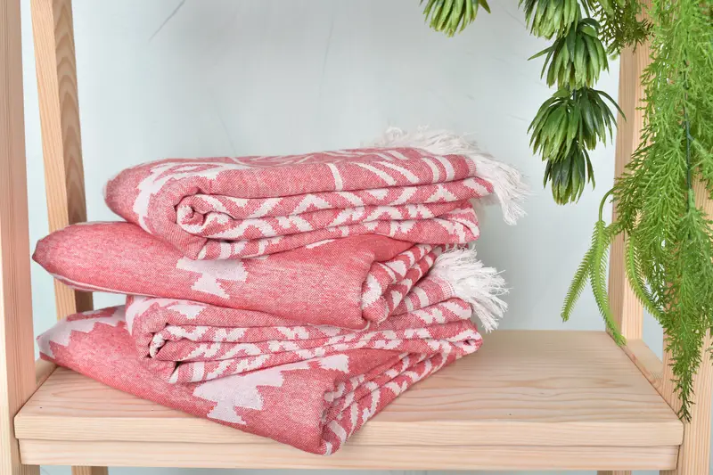 74x40 Cotton Geometric Towel, Grandma Gift, Cotton towel, Luxury Turkish beach towel with fringe, Lightweight Turkish towel, Turkish towel - 8
