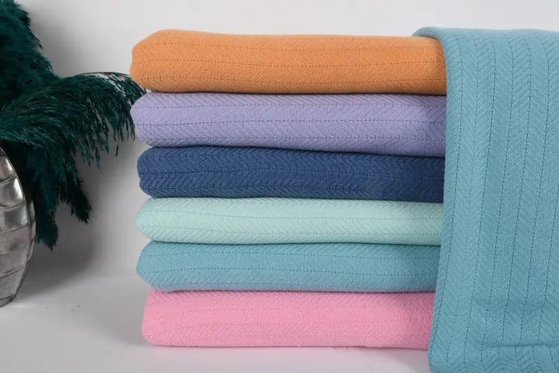 Bridesmaid Gifts, 76x56 Cotton Stonewashed Chevron Towel, Birthday Gift, Woven Blanket, Wedding Gift Customized Blanket, Bridal Shower Gift - 2