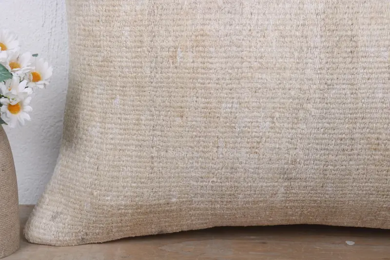 Boho Pillow, 16x24 Beige Pillow Case, Living Room Throw Cushion, Pillow Case, Outdoor Bolster Pillow Case, Home Decor Pillow, Gift Pillow - 3