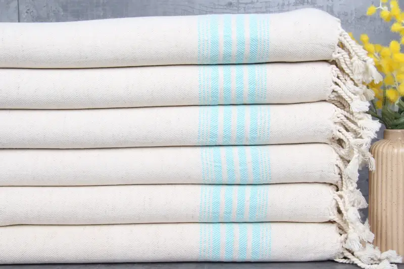 Wedding Gift Towels Turquoise Striped Dishcloth 20x36 Inches