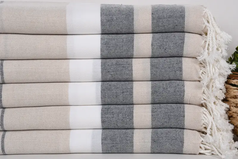 Quick-dry peshtemal, Quick-Dry Beach Towel, Bachelorette Favor, 70x40 Cotton Striped Towel, Personalized Gift, Custom Wedding Towel, Gym Towel - 2
