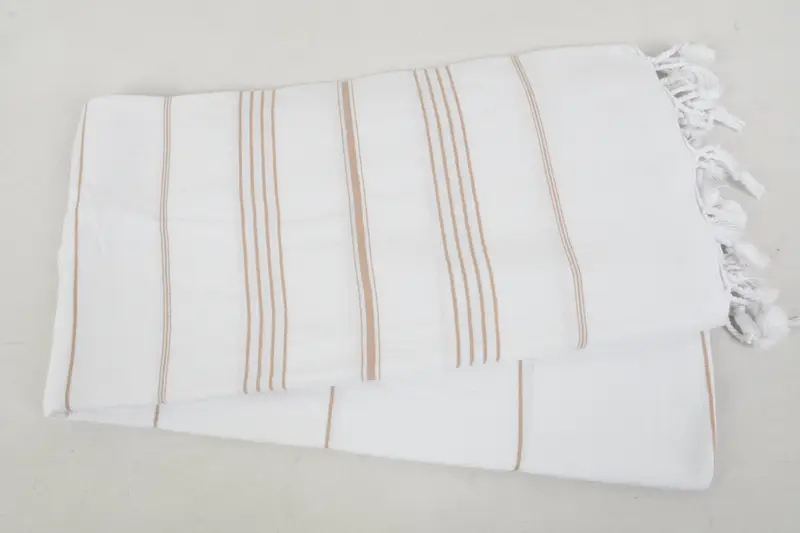 Handmade Gift, Quick-dry peshtemal, Personalized Gift, Bulk Order Towel, 70x40 Cotton Striped Towel, Turkish beach towel, Custom Wedding Towel - 6