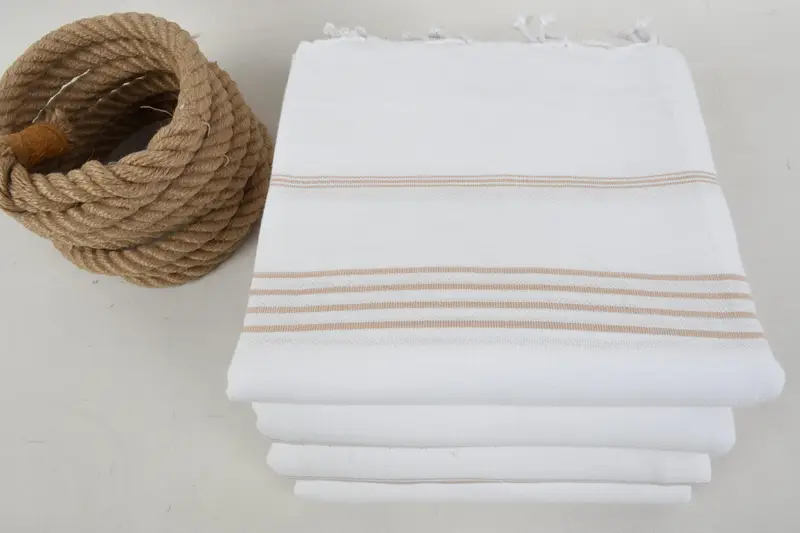 Handmade Gift, Quick-dry peshtemal, Personalized Gift, Bulk Order Towel, 70x40 Cotton Striped Towel, Turkish beach towel, Custom Wedding Towel - 4