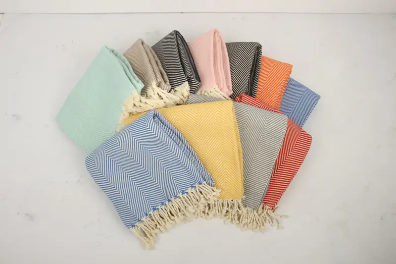 Personalized Turkish Cotton Beach Towel Beige, 70x40 Inches