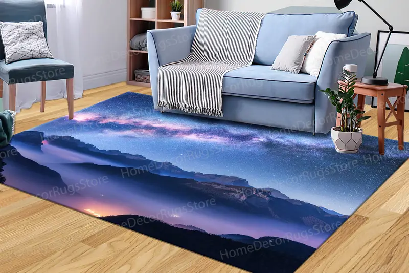 Alfombra estampada Starry Sky: comodidad cósmica para tu espacio