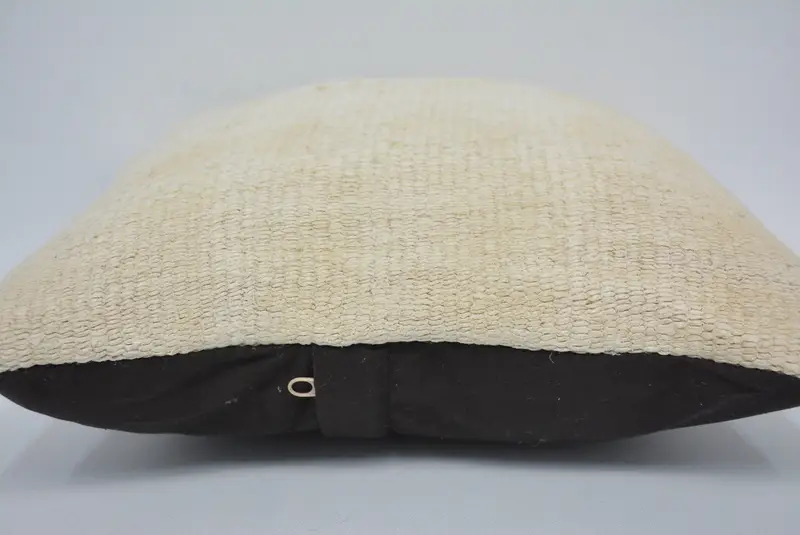 12x12 Beige Cushion Case, Handmade Kilim Cushion, Bench Pillow Case, Pillow Sham, Ethnical Kilim Rug Pillow, Boho Pillow Sham Cover - 5