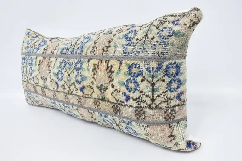 Outdoor Pillow Sham, Kilim Pillow Cover, Office Chair Pillow Sham, 16x36 Beige Cushion, Pillow for Sofa, Pillow Sham, Kilim Pillow - 4