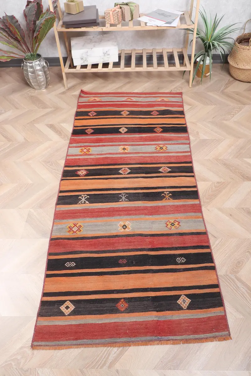 Kırmızı Ombré Halı, 2,6x5,9 ft Canlı Dekor