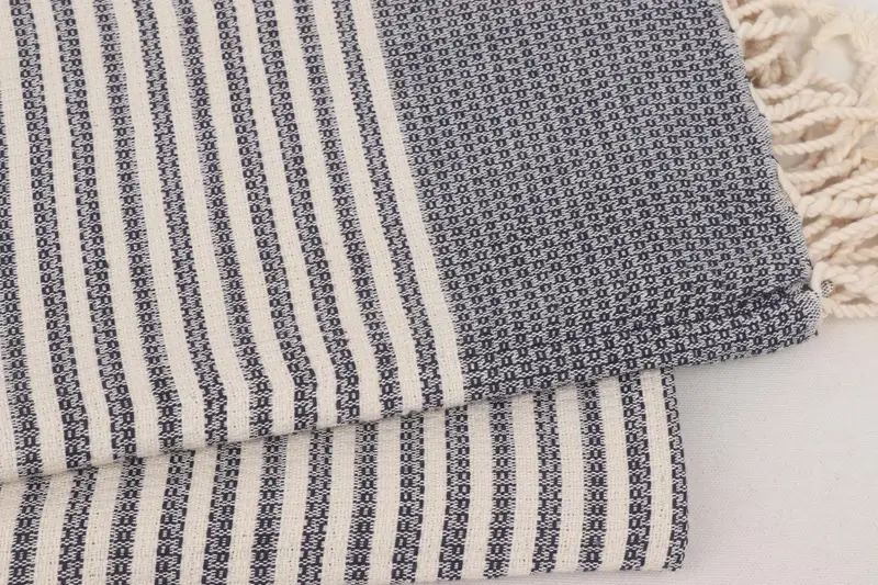 Bridal Shower Favors, Handmade Turkish Towel, Scarf Towel, Turkish Towel USA, Sand-free towel, Boyfriend Christmas Gift, 68x40 Cotton Striped Towel - 5