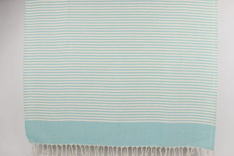 Bridal Shower Favors, Handmade Turkish Towel, Scarf Towel, Turkish Towel USA, Sand-free towel, Boyfriend Christmas Gift, 68x40 Cotton Striped Towel - 6