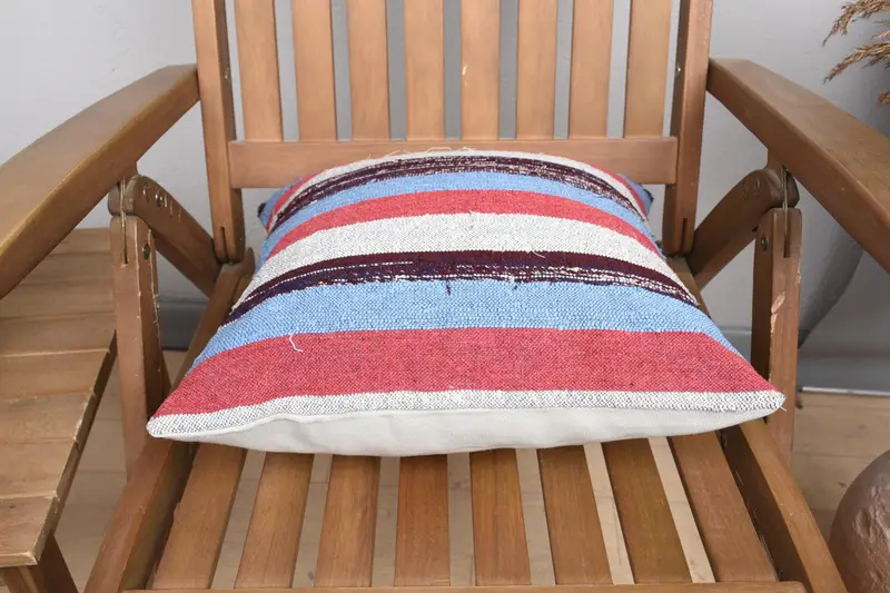 Turkish Pillow, Kilim Cushion Sham, Gift Pillow, Pillow Sham, Vintage Kilim Pillow Pillow, Designer Throw Pillow Cover, 16x16 White Pillow Case - 5