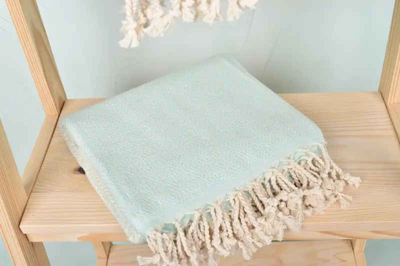 Yoga Towel, Summer Gift, Handmade Gift, Handmade Gift, Bachelorette Party Favors, Fringed Turkish towel for poolside, 70x40 Cotton Chevron Towel - 5