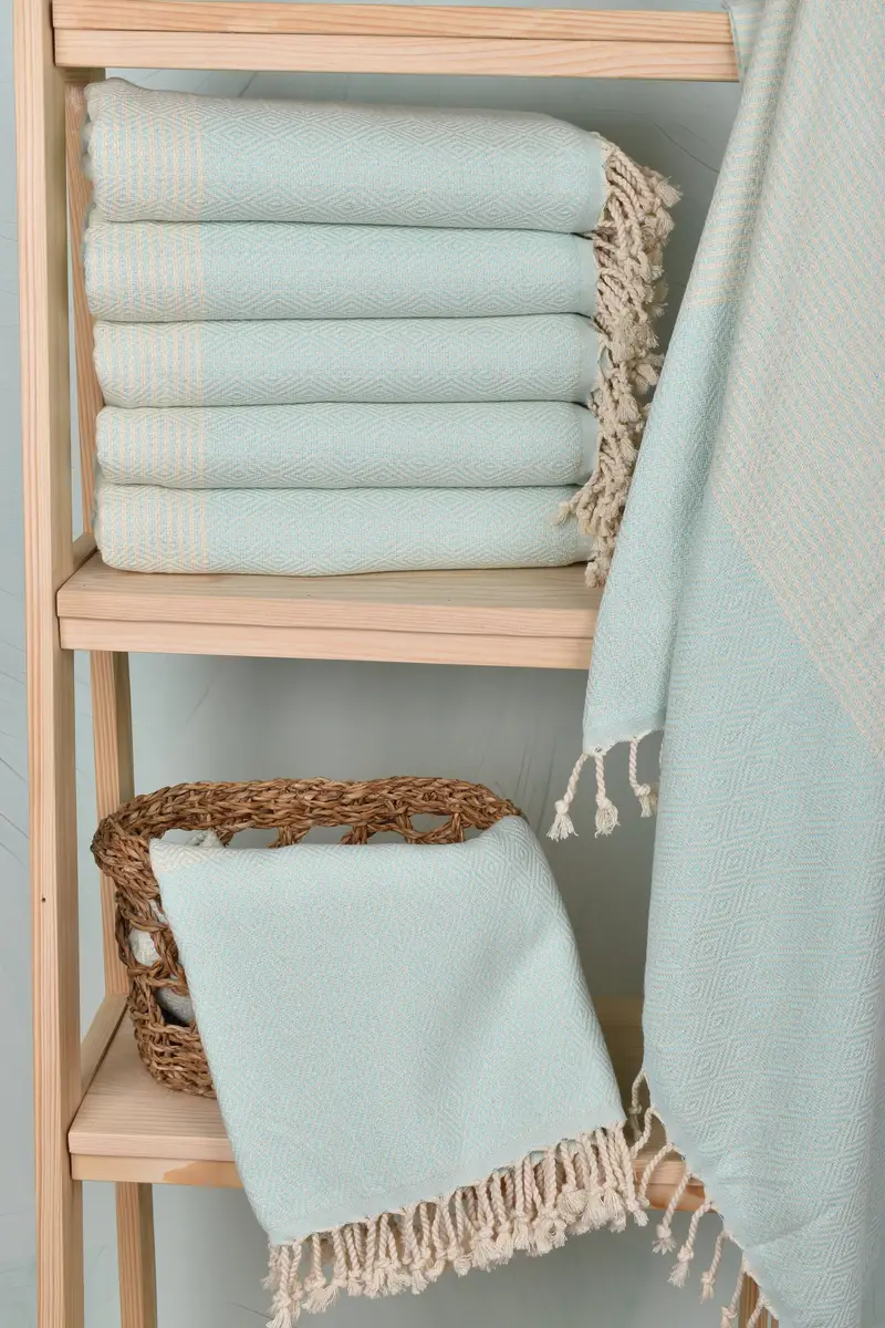 Yoga Towel, Summer Gift, Handmade Gift, Handmade Gift, Bachelorette Party Favors, Fringed Turkish towel for poolside, 70x40 Cotton Chevron Towel - 3
