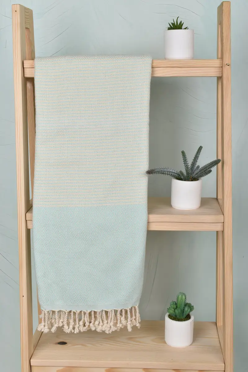 Yoga Towel, Summer Gift, Handmade Gift, Handmade Gift, Bachelorette Party Favors, Fringed Turkish towel for poolside, 70x40 Cotton Chevron Towel - 8