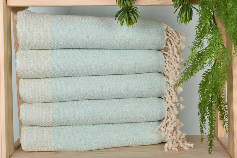 Yoga Towel, Summer Gift, Handmade Gift, Handmade Gift, Bachelorette Party Favors, Fringed Turkish towel for poolside, 70x40 Cotton Chevron Towel - 2