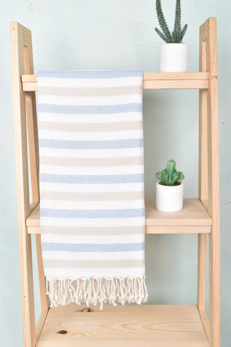 Personalized Bridesmaid Gift, Quick-Dry Beach Towel, Organic Beach Towel, Bachelor Gifts, Yoga Towel, 70x40 Cotton Striped Towel, Wedding Gift Ideas - 8