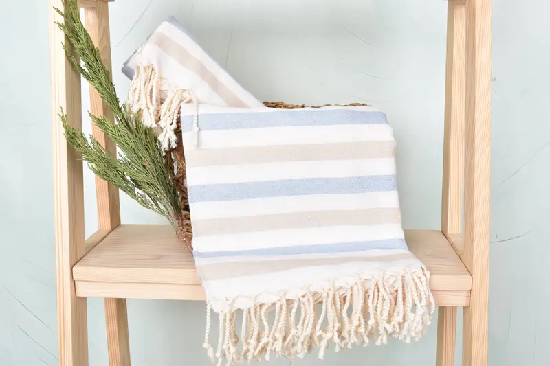 Personalized Bridesmaid Gift, Quick-Dry Beach Towel, Organic Beach Towel, Bachelor Gifts, Yoga Towel, 70x40 Cotton Striped Towel, Wedding Gift Ideas - 4