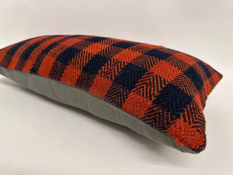 Home Decor Pillow, Vintage Kilim Throw Pillow, Bench Cushion Cover, Pillow, Authentic Pillow Cover, 12x24 Orange Pillow Case, Antique Pillows - 6