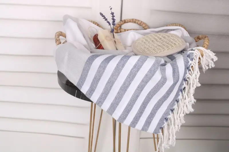 70x40 Cotton Striped Towel, Bachelorette Party Favors, Personalized Wedding Gift For Couple, Hammam towel, Hammam Towel USA, Bridal Shower Gift - 2