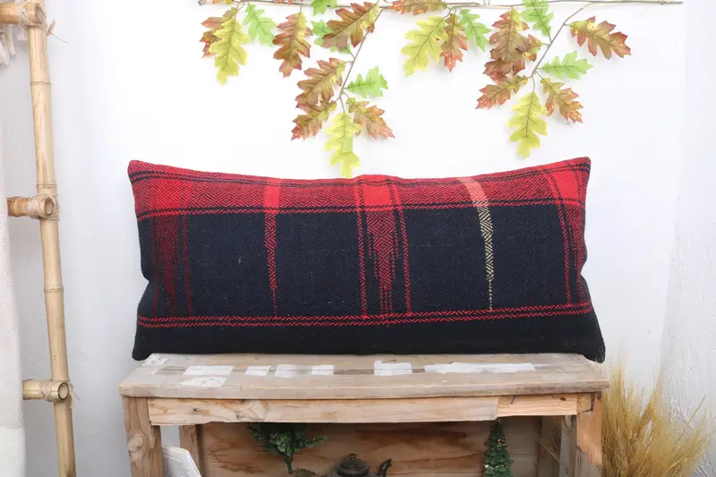 Decorative Bolster Pillow, Meditation Pillow Sham, Home Decor Pillow, Antique Pillows, Cushion, Vintage Pillow, 16x36 Brown Cushion - 1