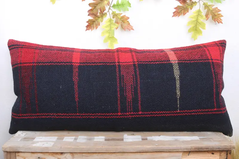 Decorative Bolster Pillow, Meditation Pillow Sham, Home Decor Pillow, Antique Pillows, Cushion, Vintage Pillow, 16x36 Brown Cushion - 2