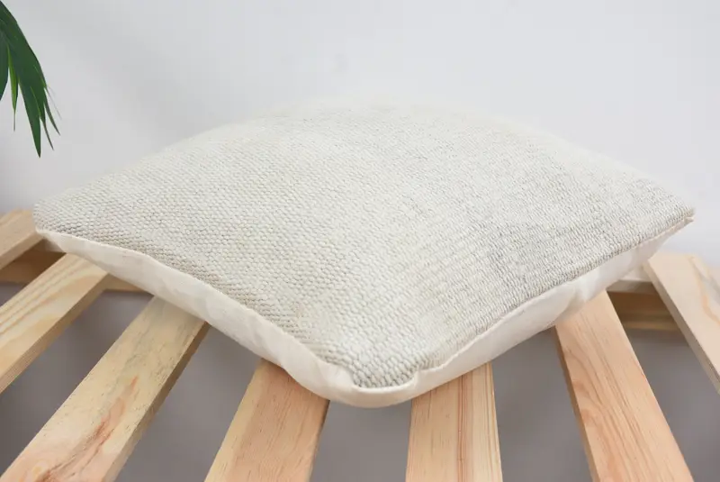 12x12 White Cushion Cover, Kilim Pillow, Cozy Throw Cushion Cover, Throw Kilim Pillow, Interior Designer Pillow, Pillow - 6
