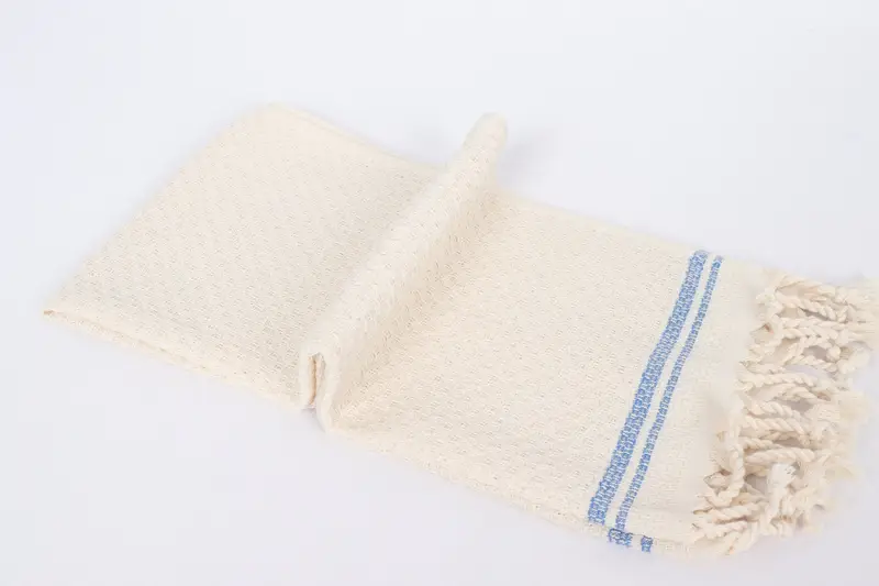 Monogram Kitchen Towel, Summer Gift, Bathroom Towels, Spa Gift, First Wedding Anniversary Gift, Small Bath Towels, 38x18 Cotton Striped Towel - 6