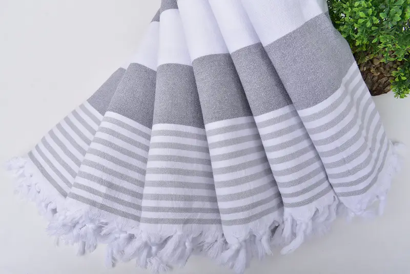 Personalized Wedding Gift, 68x36 Cotton Striped Terry Towel, Gift Towel, Organic Turkish towel, Lightweight Turkish towel, Beach Towel Personalized - 4